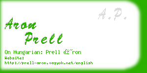 aron prell business card